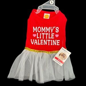 SimplyDog Mommy's Little Valentine Red Dog Dress